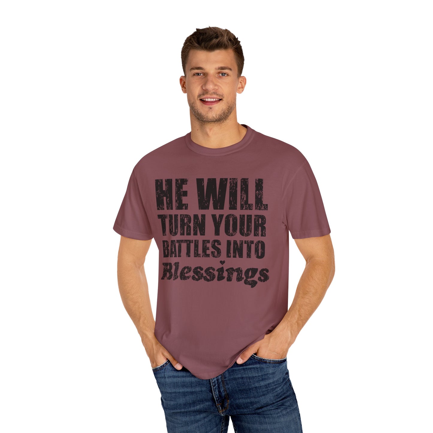 Battle Into Blessings Unisex Garment-Dyed T-shirt