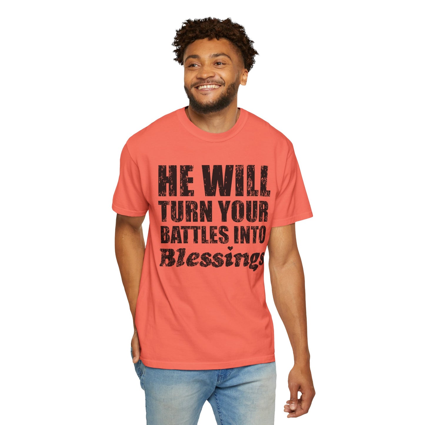 Battle Into Blessings Unisex Garment-Dyed T-shirt