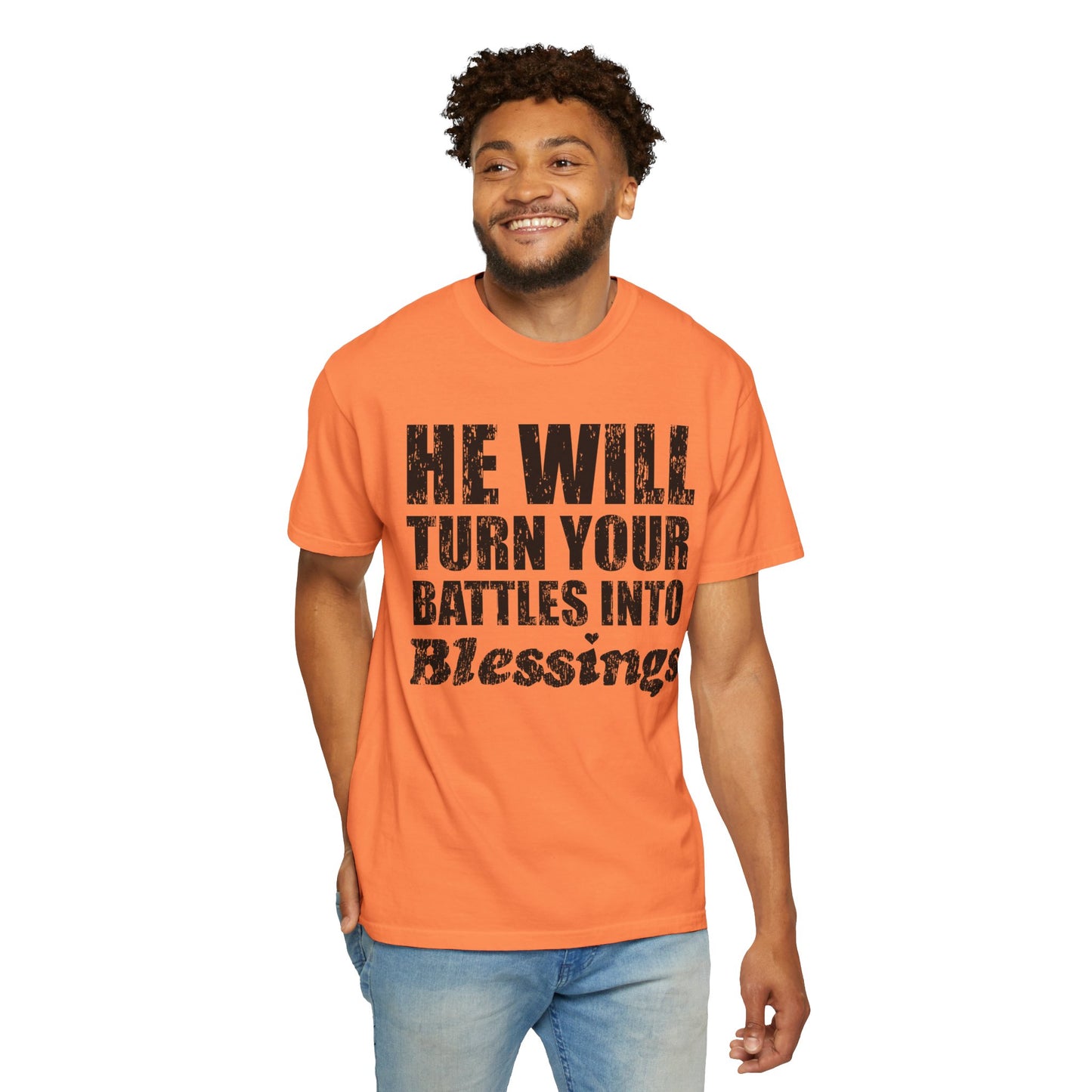 Battle Into Blessings Unisex Garment-Dyed T-shirt