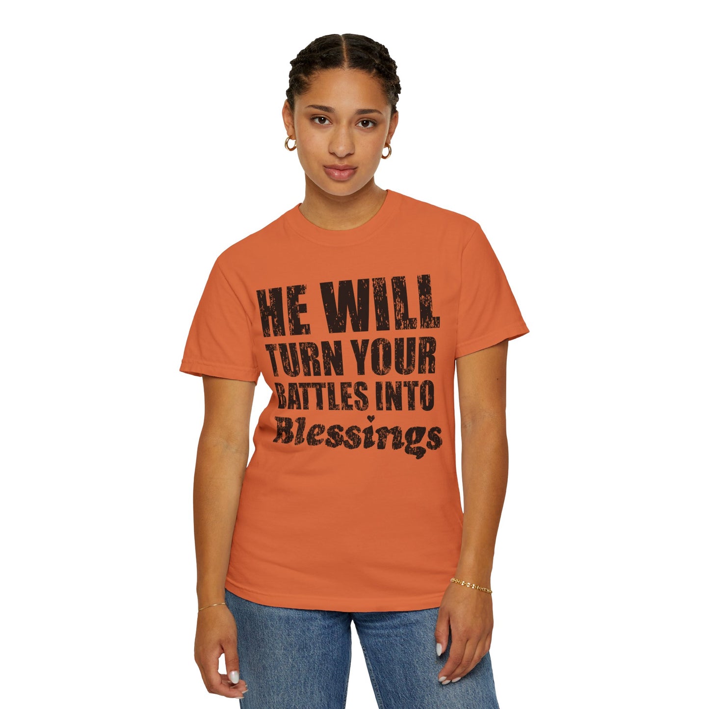 Battle Into Blessings Unisex Garment-Dyed T-shirt