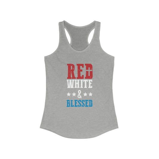 Red White & Blessed Women's Ideal Racerback Tank
