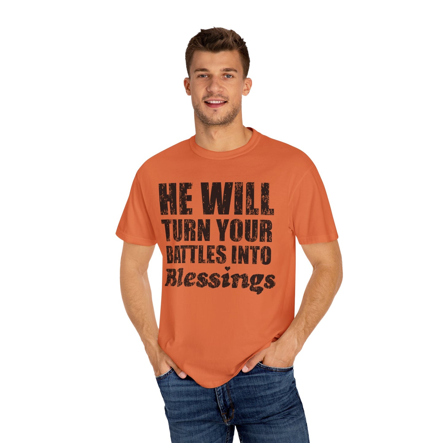 Battle Into Blessings Unisex Garment-Dyed T-shirt