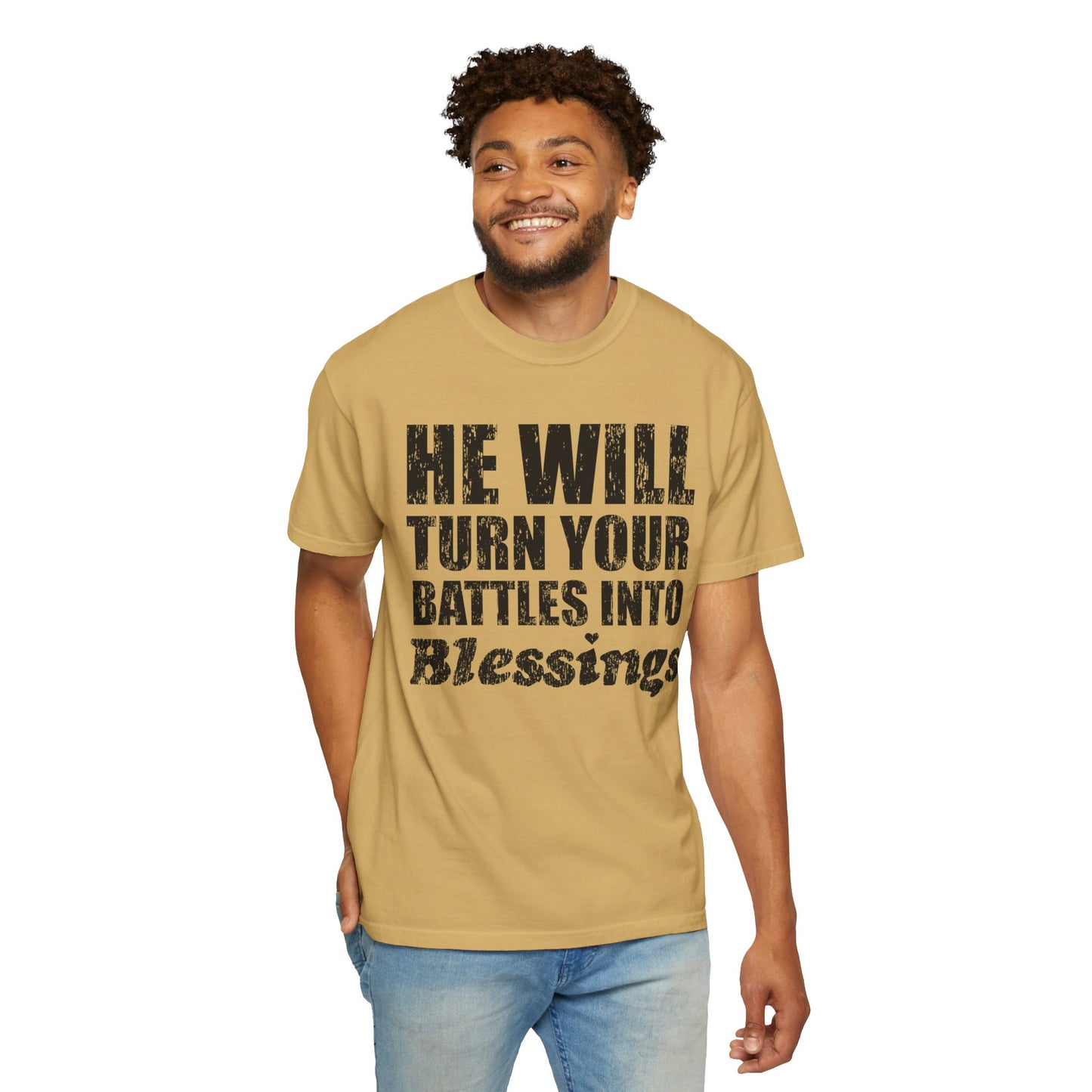 Battle Into Blessings Unisex Garment-Dyed T-shirt