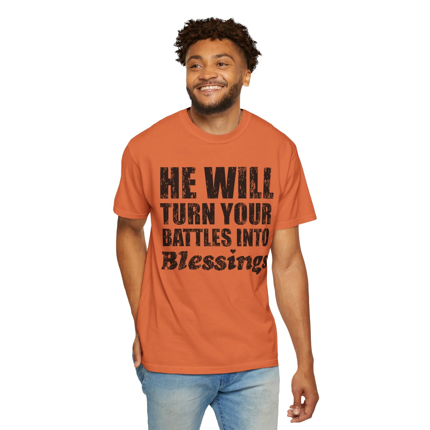 Battle Into Blessings Unisex Garment-Dyed T-shirt