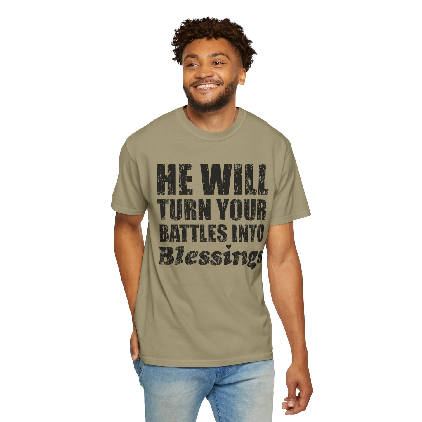 Battle Into Blessings Unisex Garment-Dyed T-shirt