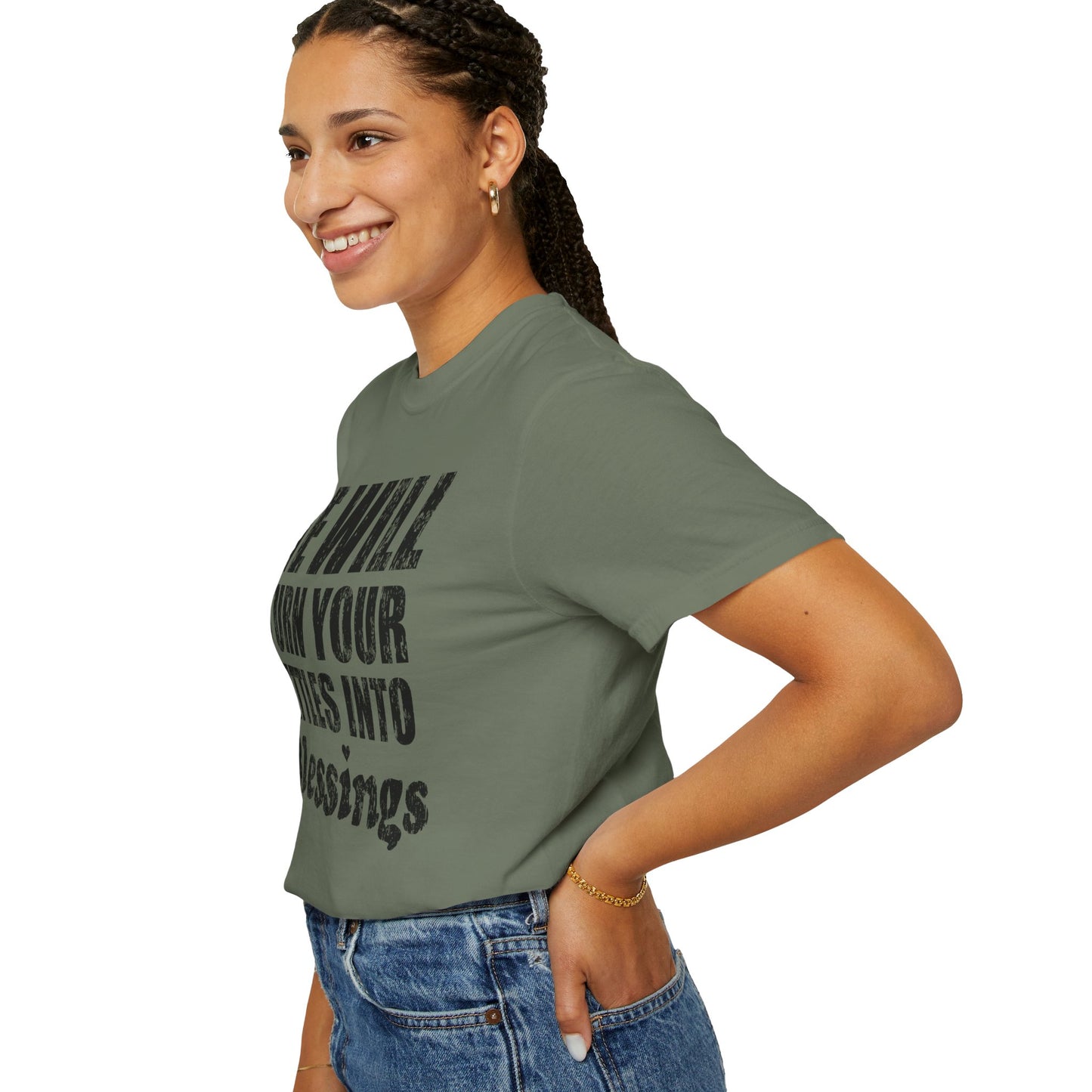 Battle Into Blessings Unisex Garment-Dyed T-shirt