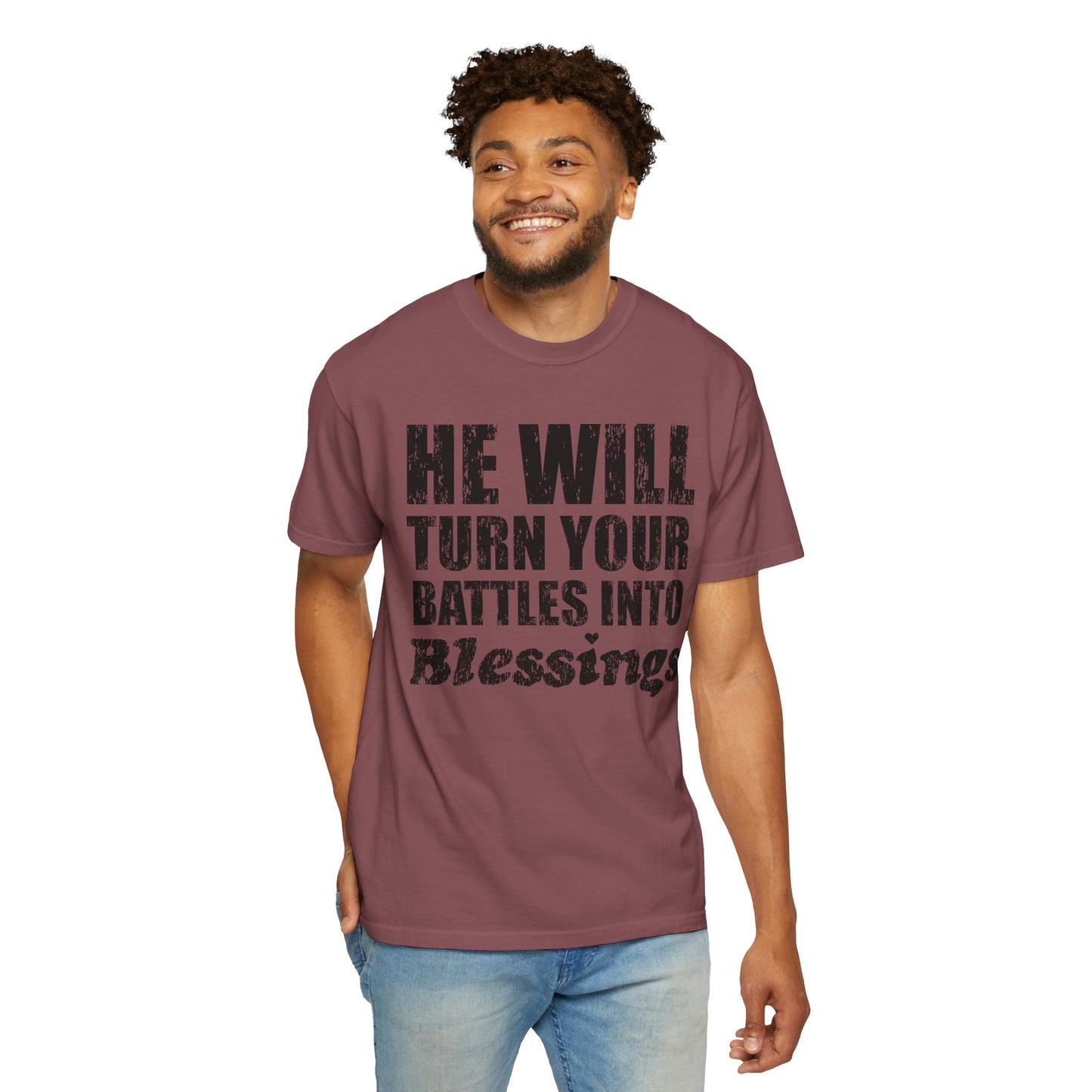 Battle Into Blessings Unisex Garment-Dyed T-shirt