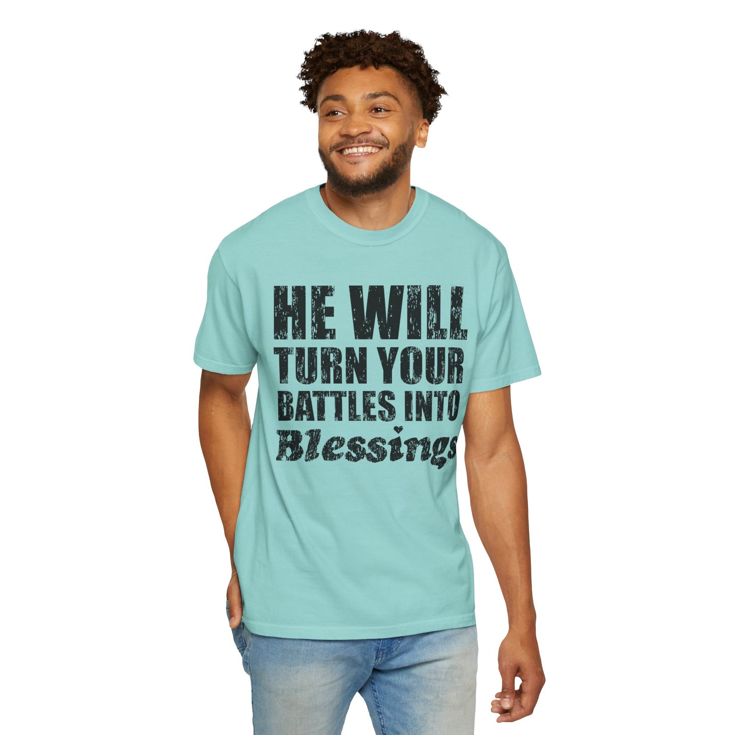 Battle Into Blessings Unisex Garment-Dyed T-shirt