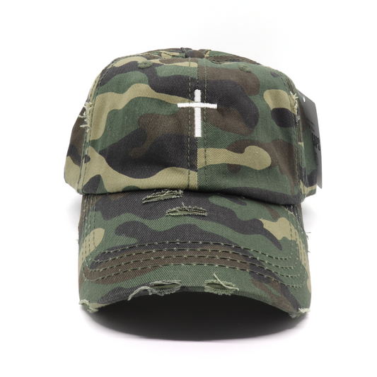 Vintage Camo Ponytail  Cross Hat