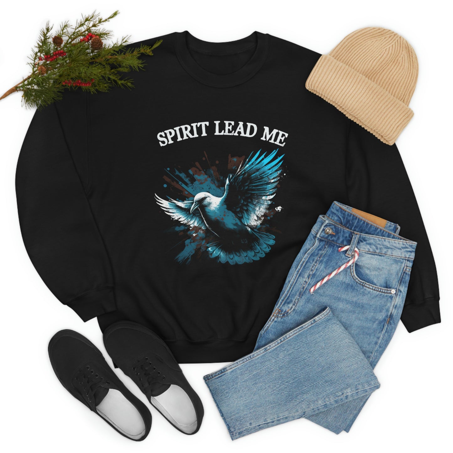 Spirit Lead Me Dove Christian Crewneck Sweatshirt