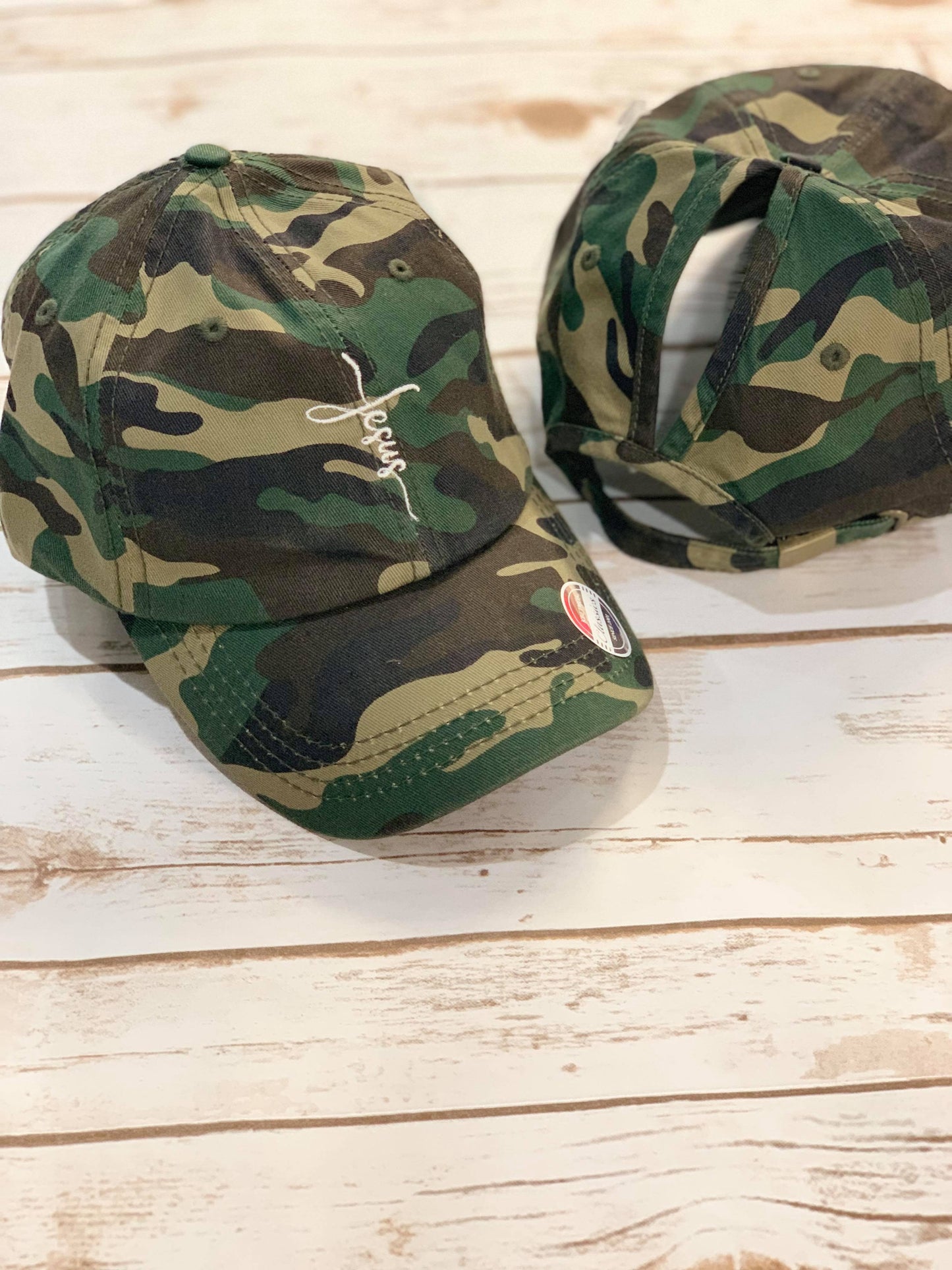 Vintage Jesus Mesh Ponytail Hat