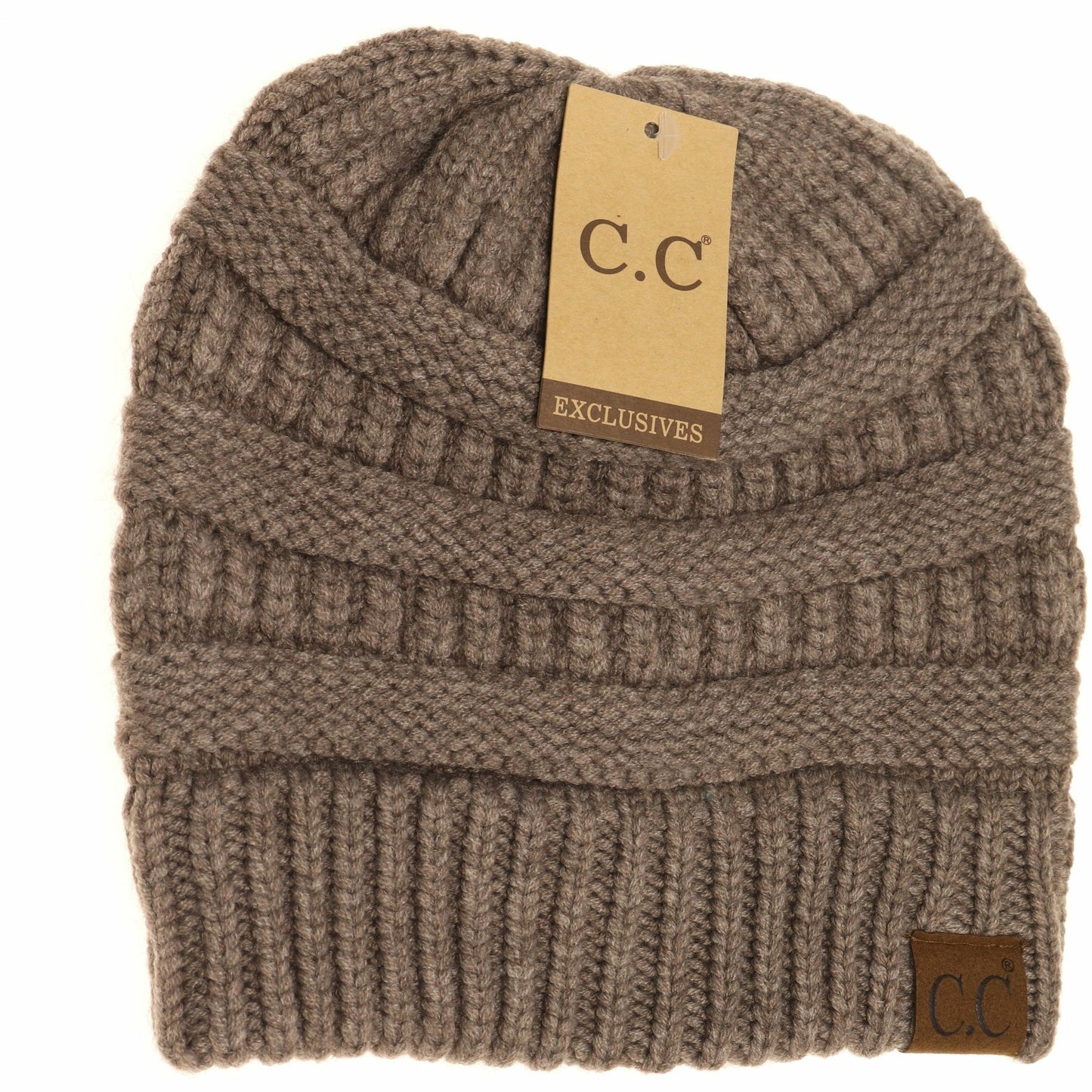 Mixed Soft Yarn Cross Beanie