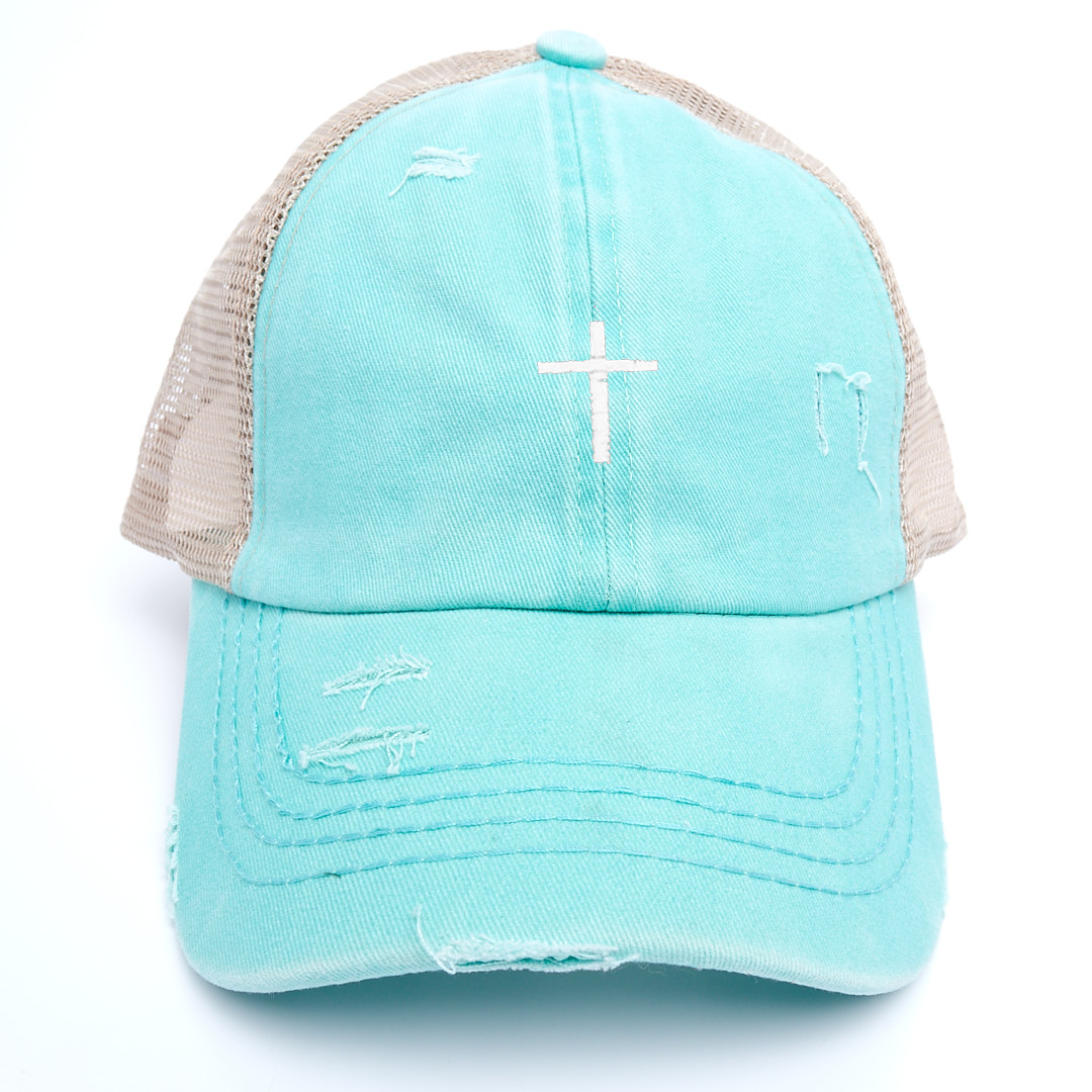 Cross Criss Cross Ponytail Hat