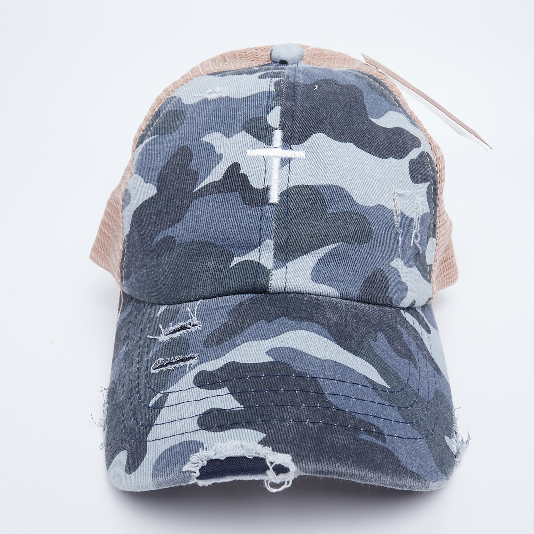 Cross Criss Cross Ponytail Hat