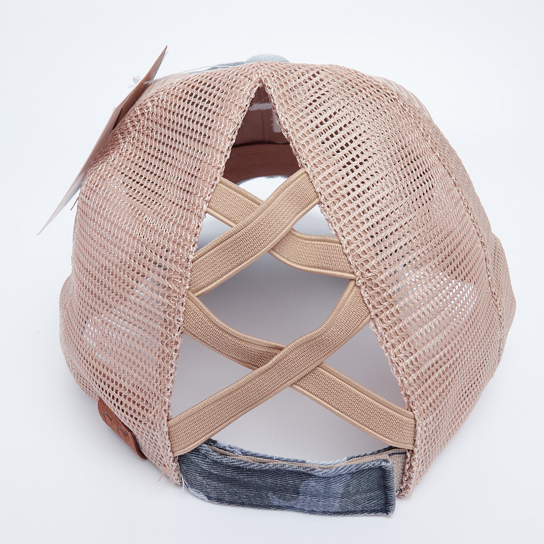 Cross Criss Cross Ponytail Hat