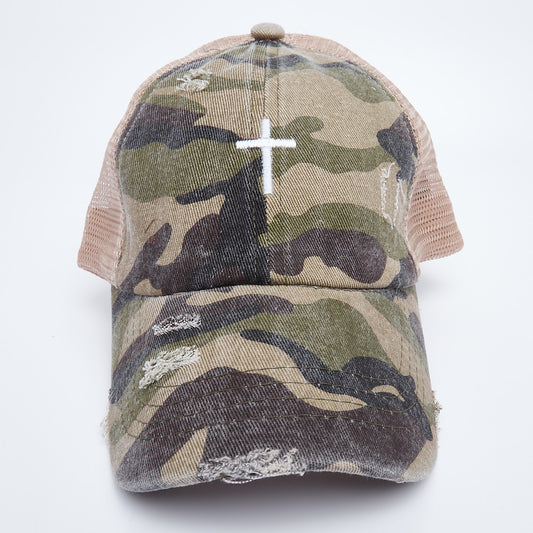 Cross Criss Cross Ponytail Hat