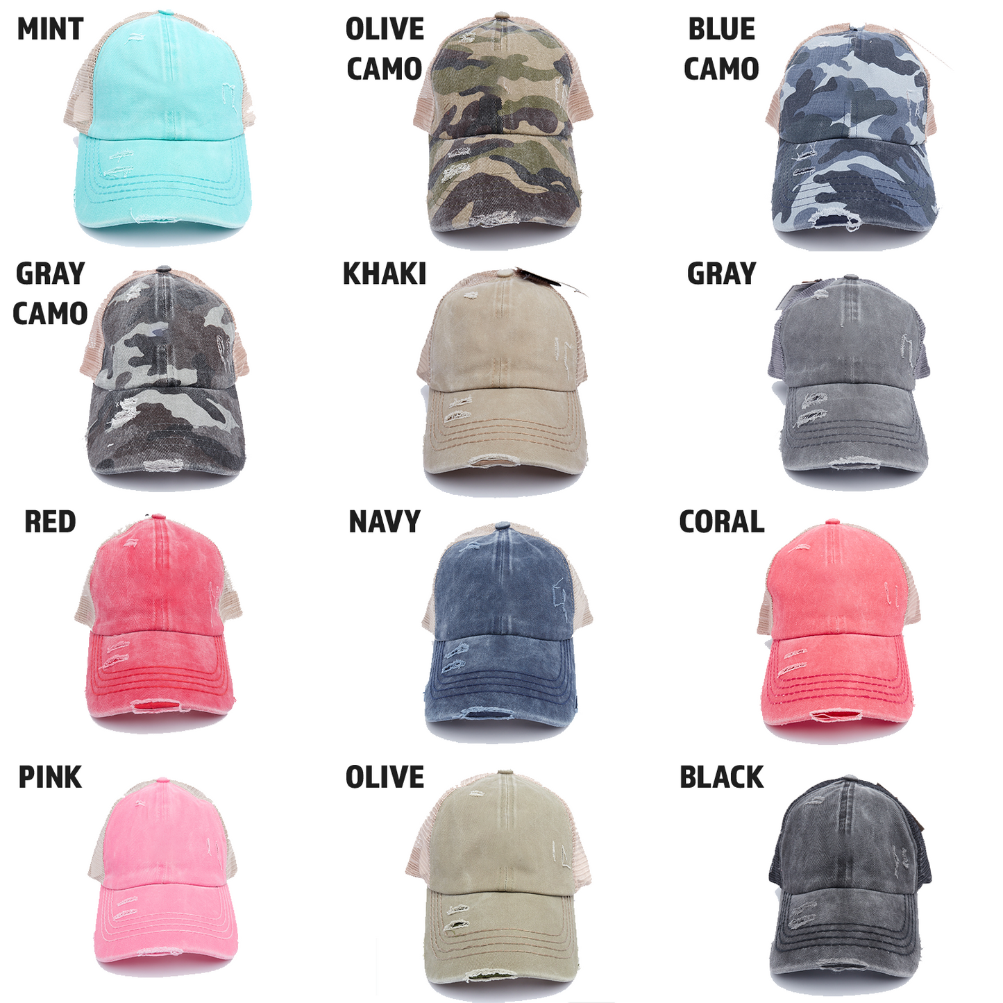 Blessed Cross Criss Cross Ponytail Hat