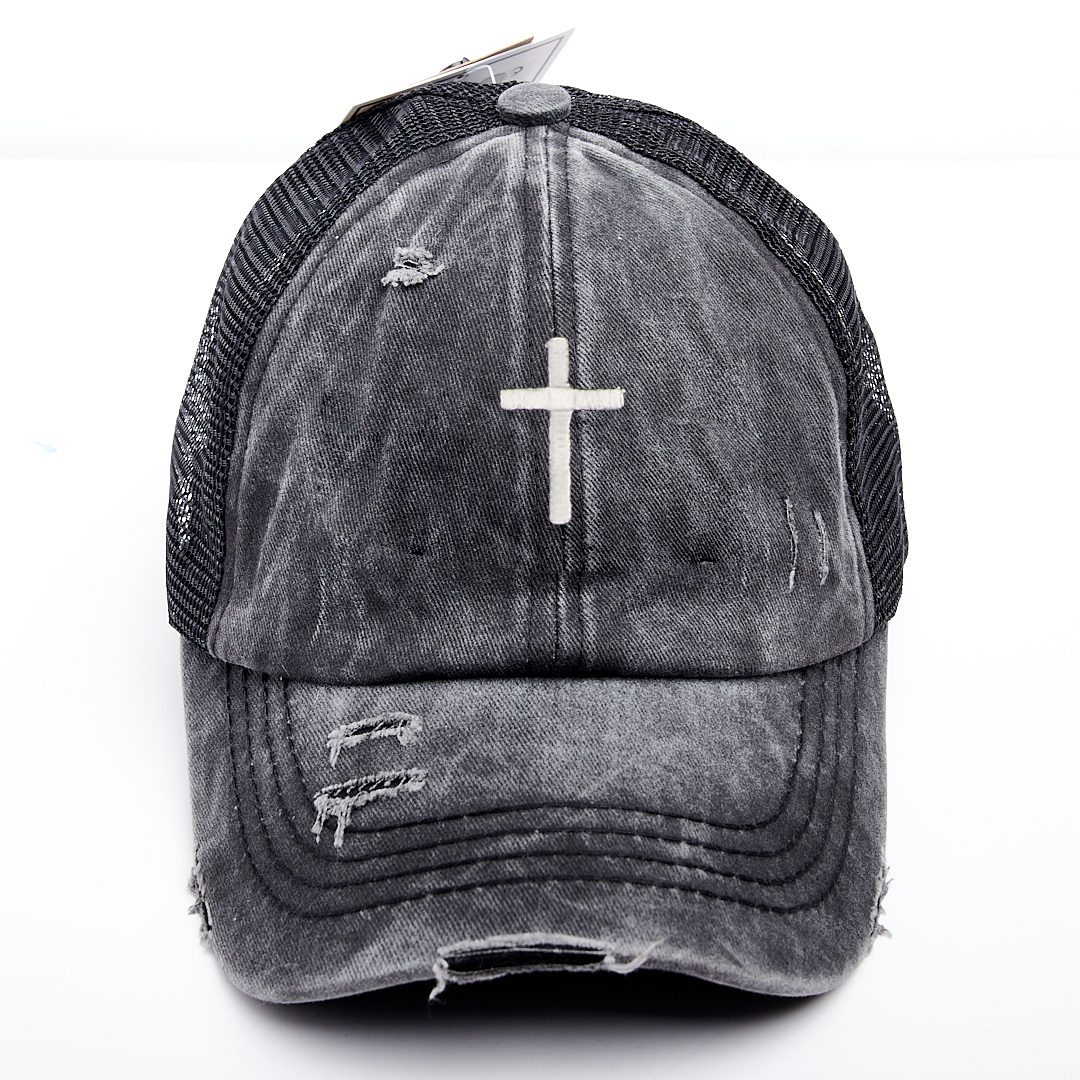 Cross Criss Cross Ponytail Hat