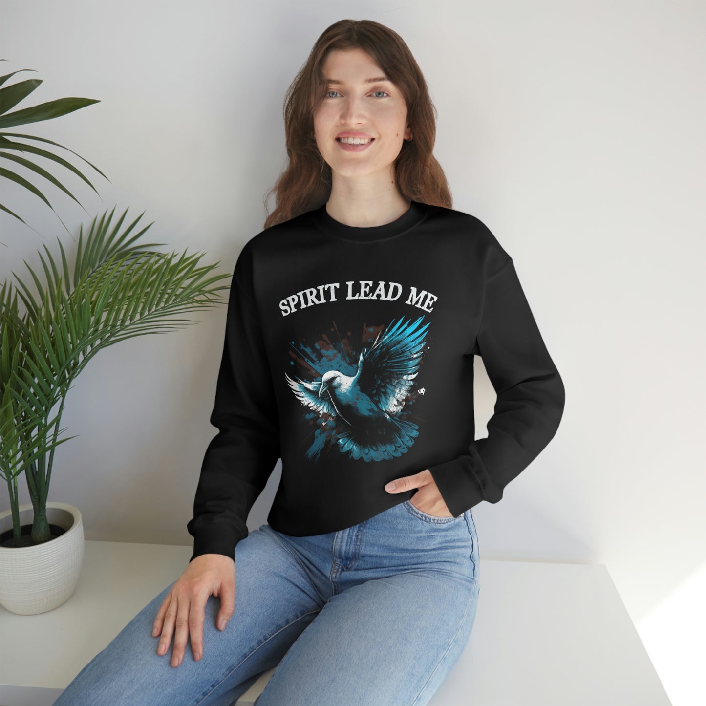 Spirit Lead Me Dove Christian Crewneck Sweatshirt