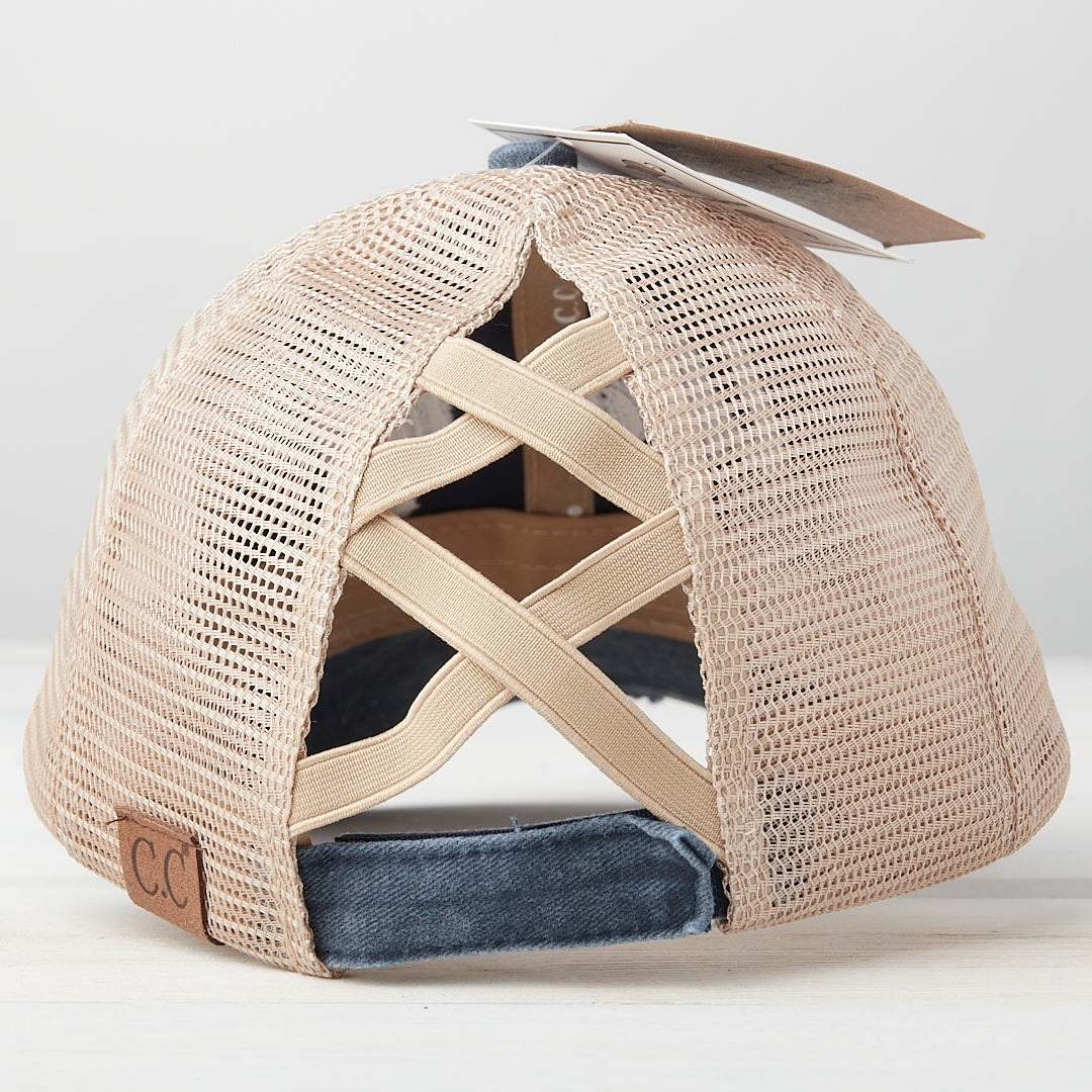 Worthy Criss Cross Ponytail Hat