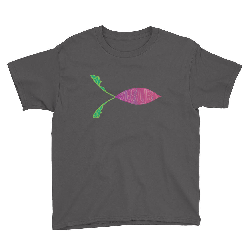 Jesus fish Beet Youth Short Sleeve T-Shirt