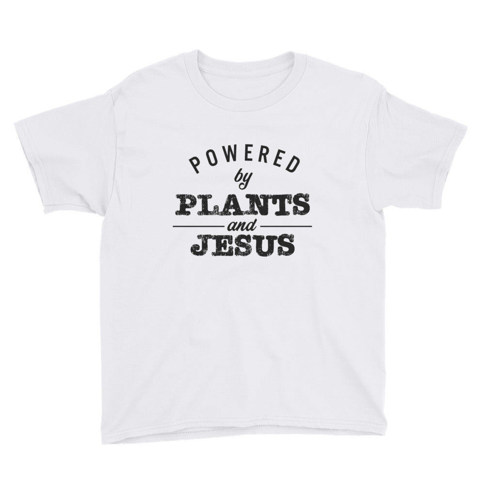 Powered by Plants and Jesus Youth Short Sleeve T-Shirt