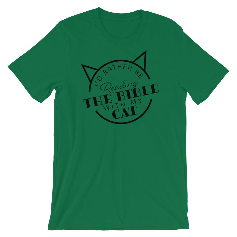 Reading the Bible with my Cat Unisex T-Shirt