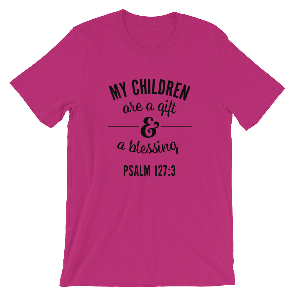 Children are a Blessing Unisex Short Sleeve Jersey T-Shirt with Tear Away Label