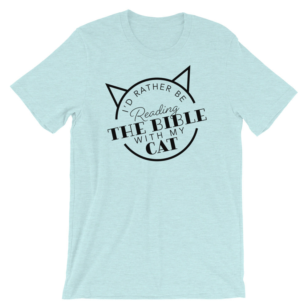 Reading the Bible with my Cat Unisex T-Shirt