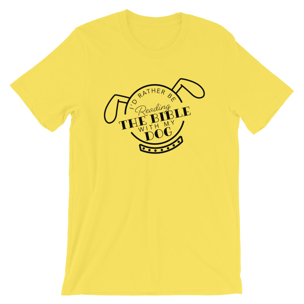 Reading the Bible with my Dog Short-Sleeve Unisex T-Shirt