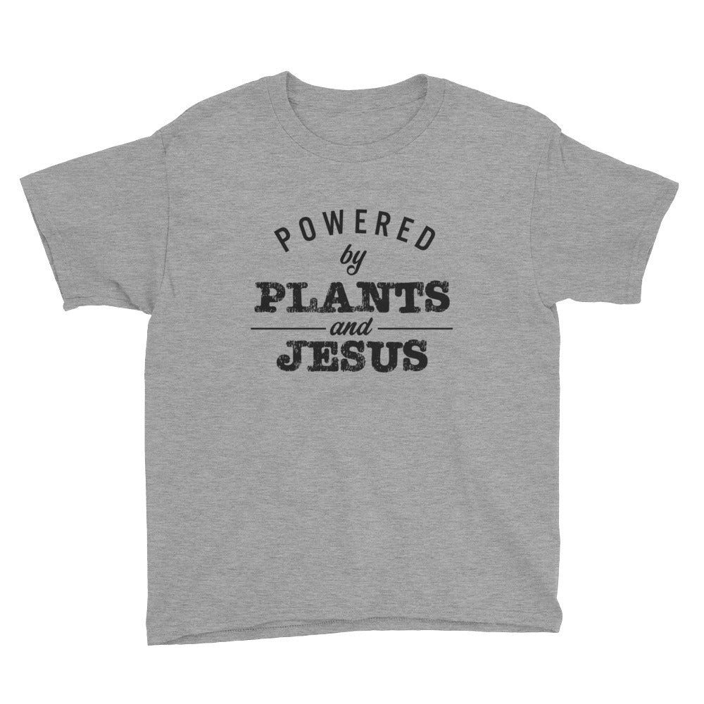 Powered by Plants and Jesus Youth Short Sleeve T-Shirt
