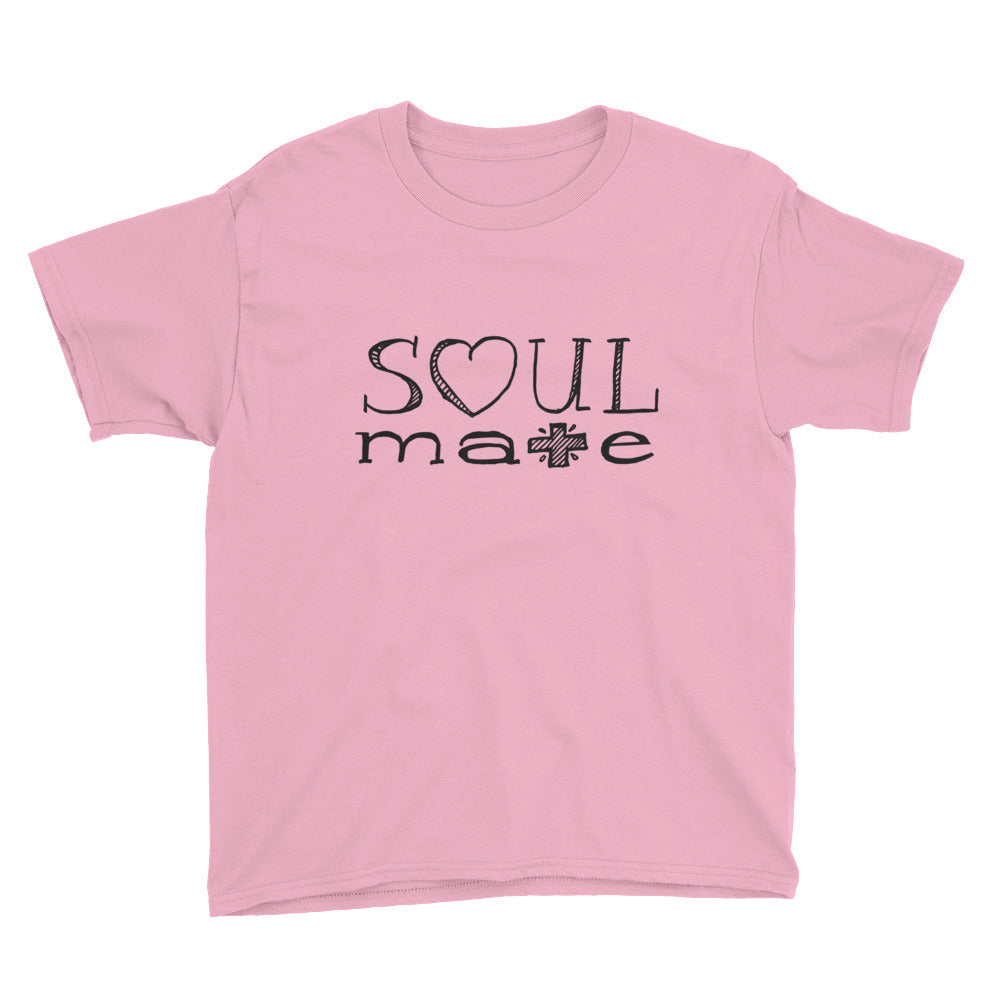 Love Soul Mate Hand Drawn Youth Short Sleeve T-Shirt
