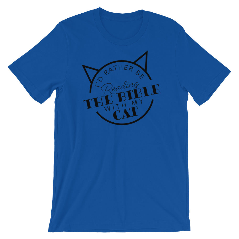 Reading the Bible with my Cat Unisex T-Shirt