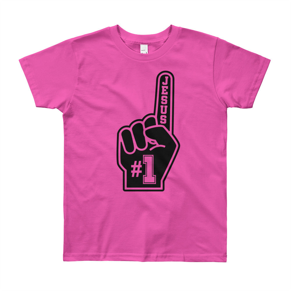 Jesus #1 Youth Short Sleeve T-Shirt