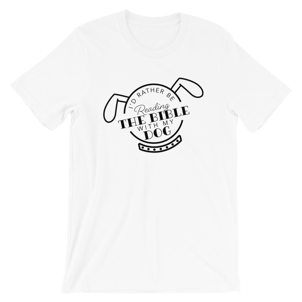 Reading the Bible with my Dog Short-Sleeve Unisex T-Shirt