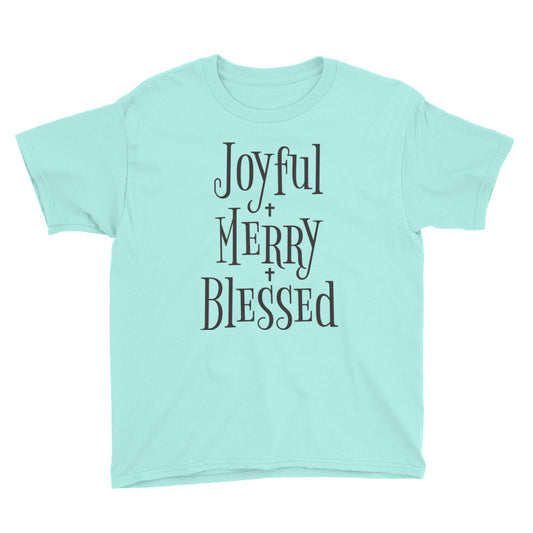 Joyful Merry Blessed Youth Short Sleeve T-Shirt