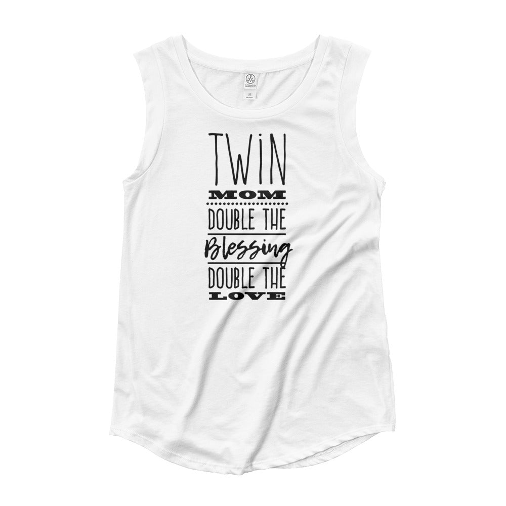 Twin mom - double blessing Ladies’ Cap Sleeve T-Shirt