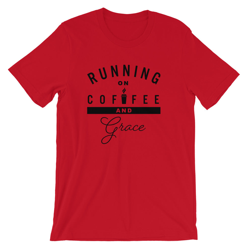 Running on Coffee and Grace Unisex T-Shirt