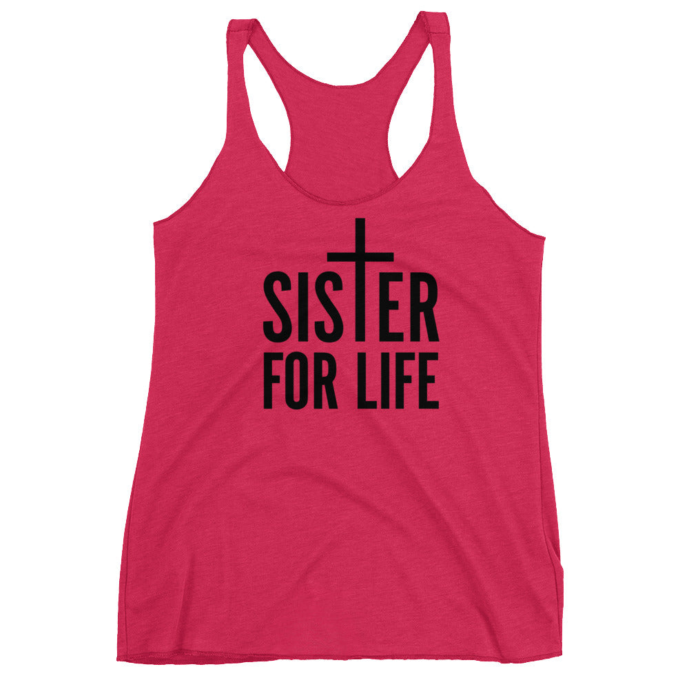 Sister for Life Women's Racerback Tank