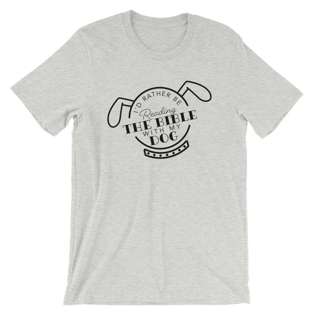 Reading the Bible with my Dog Short-Sleeve Unisex T-Shirt