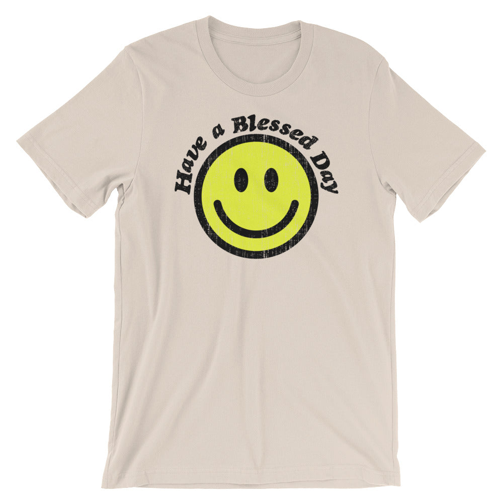 Blessed Day Unisex Short Sleeve Jersey T-Shirt with Tear Away Label