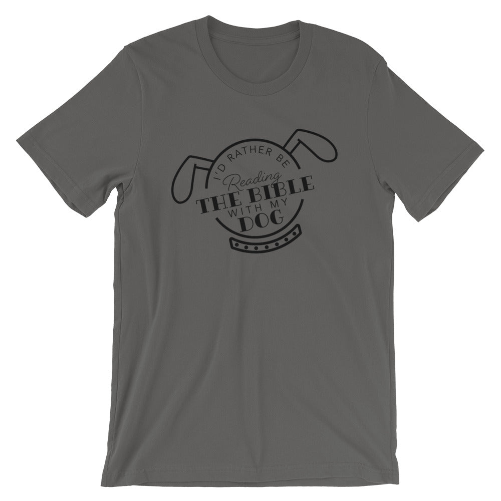 Reading the Bible with my Dog Short-Sleeve Unisex T-Shirt