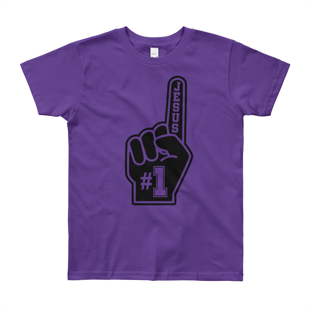 Jesus #1 Youth Short Sleeve T-Shirt