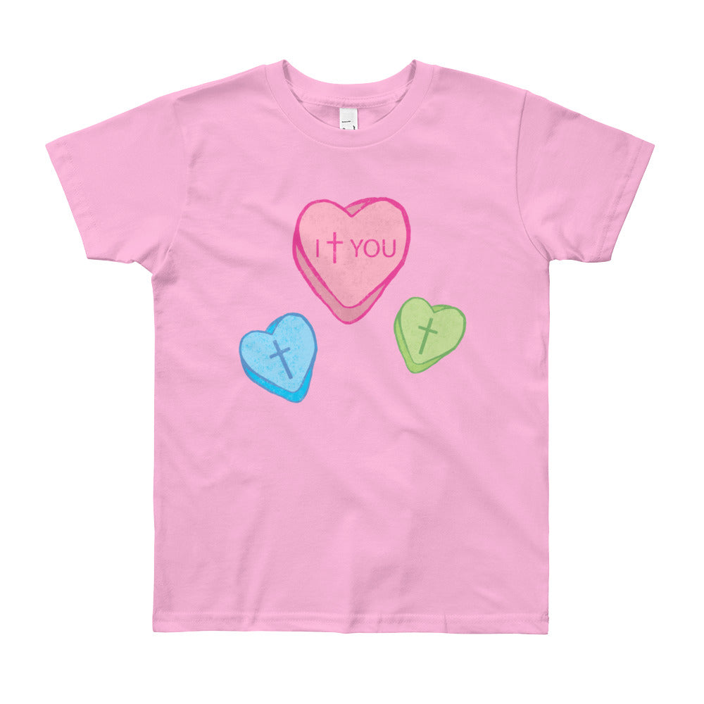 Love Candy Heart Youth Short Sleeve T-Shirt