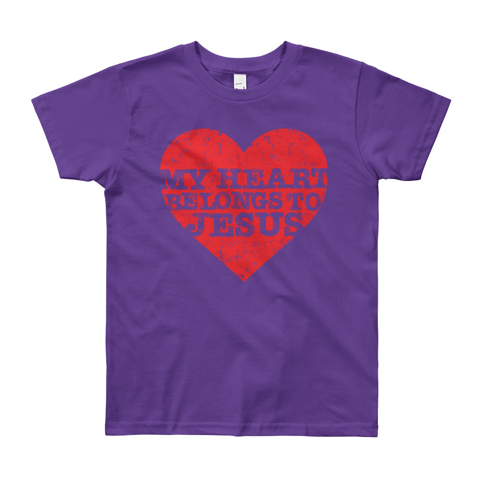 My Heart Belongs Love Youth Short Sleeve T-Shirt