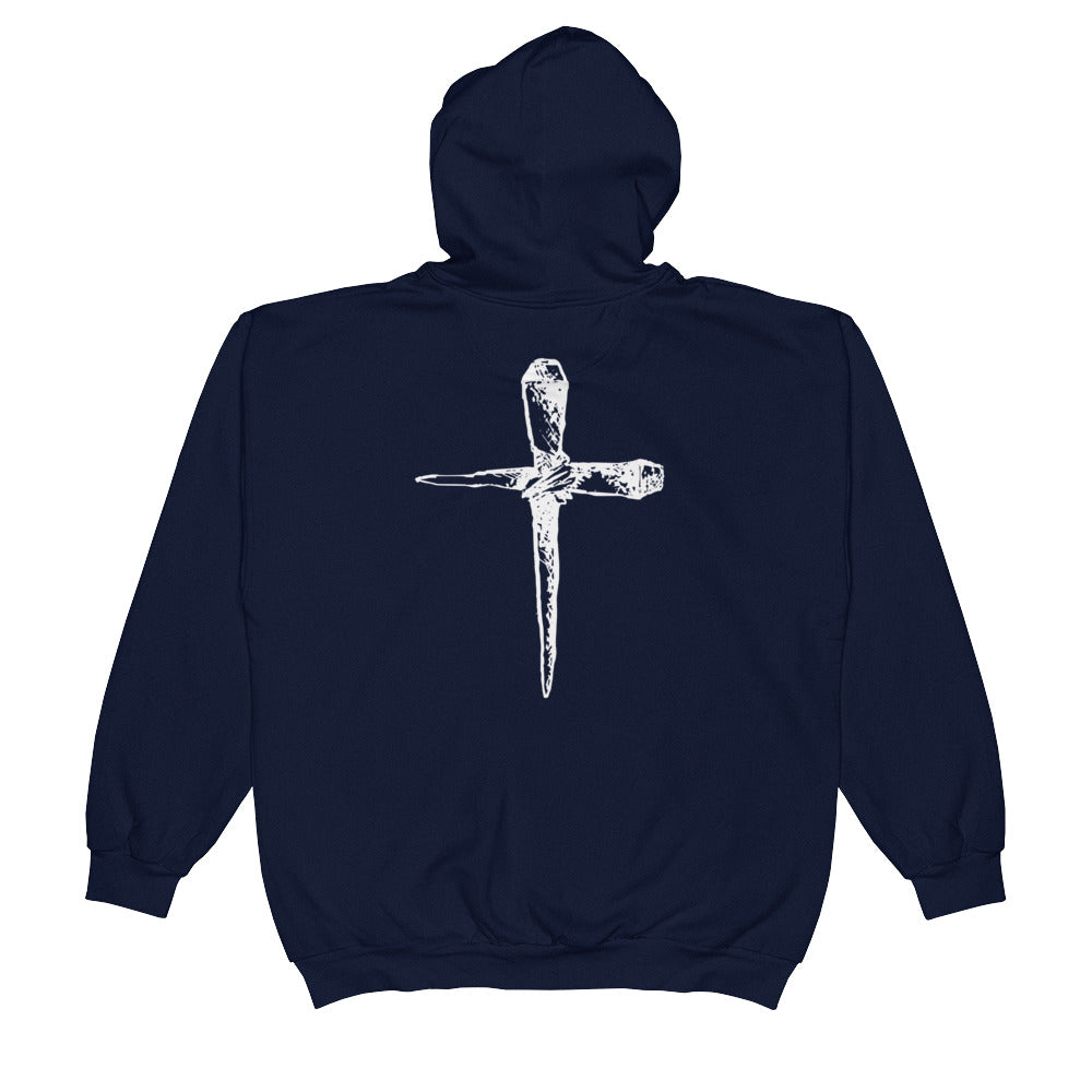 Nail Cross Unisex Zip Hoodie