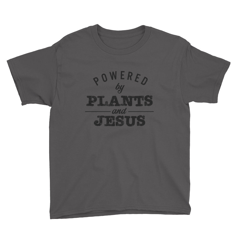 Powered by Plants and Jesus Youth Short Sleeve T-Shirt