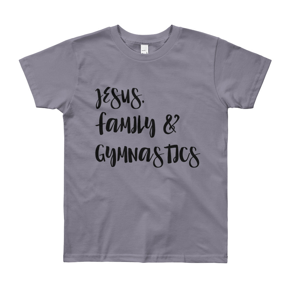 JESUS Family and Gymnastics Youth Short Sleeve T-Shirt