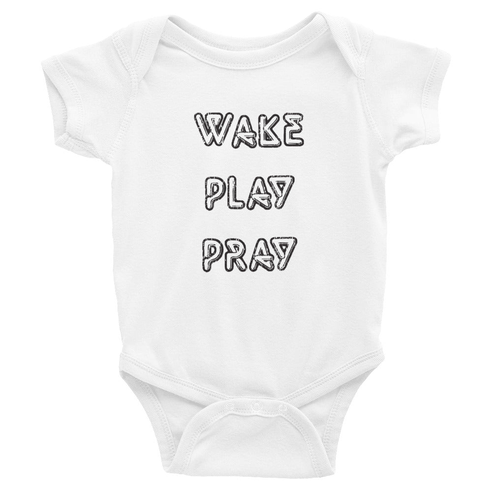 Wake Play Pray Onesie