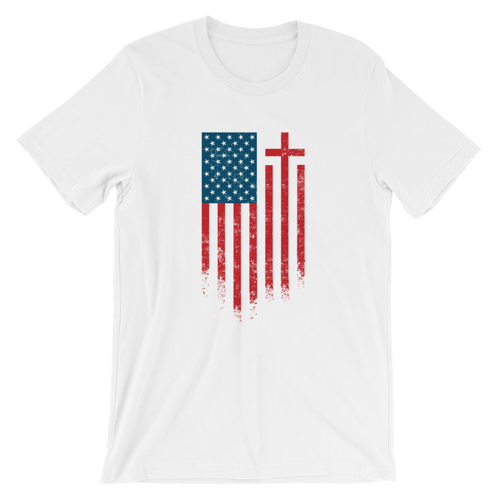American Flag Cross Unisex Tee